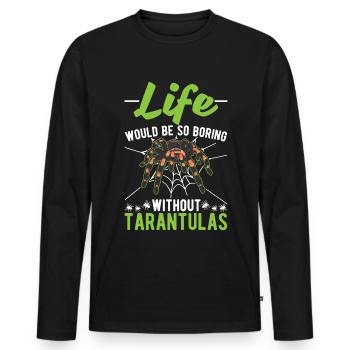 Tarantula Gift Spider Tarantula - Men's Premium Organic Long Sleeve Shirt - black - Front - Nico (187cm)