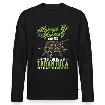 Soyez toujours vous-même Tarantula Tarantel - T-shirt manches longues Premium bio Homme - noir - Devant - Nico (187cm)