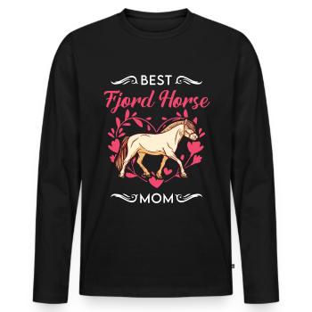 Best Fjord Horse Mom Fjordpferd Norweger Pferd - Männer Premium Bio Langarmshirt - Schwarz - Vorne - Nico (187cm)