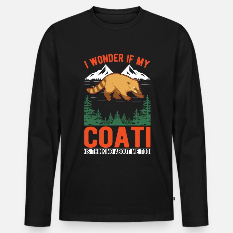 Coati Gift Coati Proboscis - Men's Premium Organic Long Sleeve Shirt - black