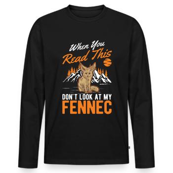 Fennec Gift Desert Fox Fennec - Men's Premium Organic Long Sleeve Shirt - black - Front - Nico (187cm)