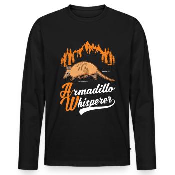 Gürteltier Flüsterer Armadillo - Männer Premium Bio Langarmshirt - Schwarz - Vorne - Nico (187cm)