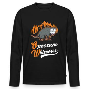 Opossum Flüsterer Opossum Whisperer Beutelratte - Männer Premium Bio Langarmshirt - Schwarz - Vorne - Nico (187cm)