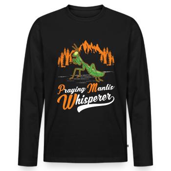 Praying mantis Whisperer Mantis Mantis - Men's Premium Organic Long Sleeve Shirt - black - Front - Nico (187cm)