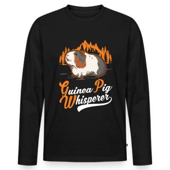 Guinea pig whisperer - Men's Premium Organic Long Sleeve Shirt - black - Front - Nico (187cm)