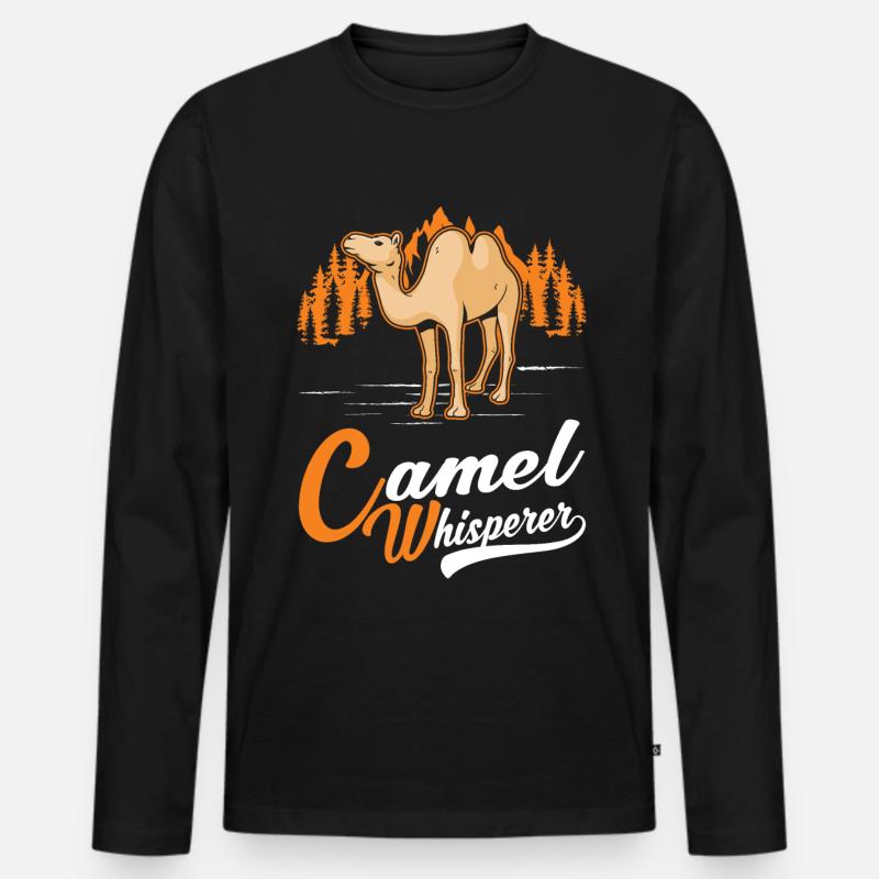 Kamelflüsterer Kamel Flüsterer Großkamel - Männer Premium Bio Langarmshirt - Schwarz