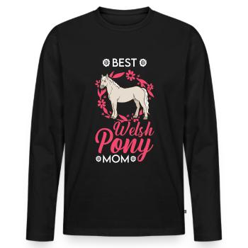 Best Welsh Pony Mom - Männer Premium Bio Langarmshirt - Schwarz - Vorne - Nico (187cm)