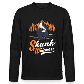 Skunk Whisperer - T-shirt manches longues Premium bio Homme - noir - Devant - Nico (187cm)