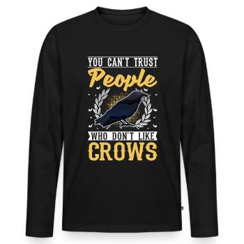 Crow Raven Raven Crow Crow Crow Keeping Crow Breeder - Men's Premium Organic Long Sleeve Shirt - black - Front - Nico (187cm)