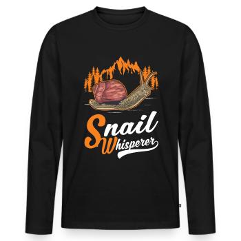Schnecken Flüsterer Snail Whisperer - Männer Premium Bio Langarmshirt - Schwarz - Vorne - Nico (187cm)