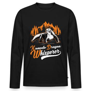 Komodowaran Flüsterer Komodo Dragon Whisperer - Männer Premium Bio Langarmshirt - Schwarz - Vorne - Nico (187cm)