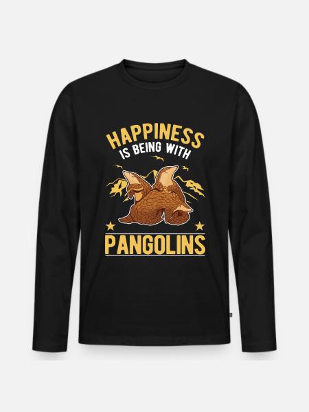 Pangolin Luck Pangolin - T-shirt manches longues Premium bio Homme - noir