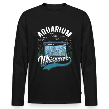 Aquarium Whisperer Aquaristics Aquarist Aquarist - Men's Premium Organic Long Sleeve Shirt - black - Front - Nico (187cm)