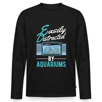 Aquarist Aquaristik Aquarium - Männer Premium Bio Langarmshirt - Schwarz - Vorne - Nico (187cm)