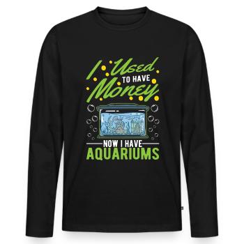 Aquarium Money Aquaristics Aquarist Aquarist - Men's Premium Organic Long Sleeve Shirt - black - Front - Nico (187cm)