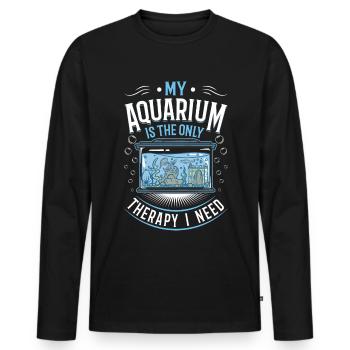 Aquarium Therapy Aquaristics Aquarist Aquarist - Men's Premium Organic Long Sleeve Shirt - black - Front - Nico (187cm)