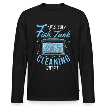 Fish Tank Cleaning Outfit Aquarium Aquarianer - Männer Premium Bio Langarmshirt - Schwarz - Vorne - Nico (187cm)