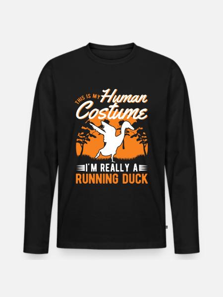 Costume de canard d’Halloween - T-shirt manches longues Premium bio Homme - noir