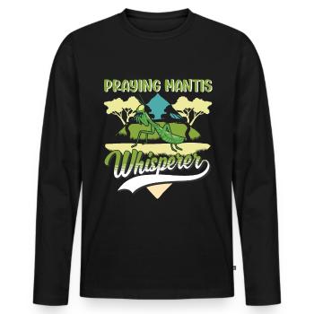 Mante religieuse chuchotant Mante Mante Mante Mante Mante Mante - T-shirt manches longues Premium bio Homme - noir - Devant - Nico (187cm)