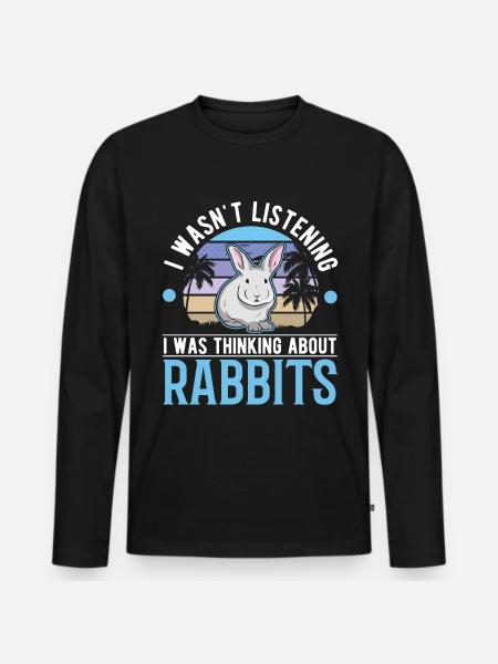 Lapin lapin lapin lapin - T-shirt manches longues Premium bio Homme - noir