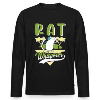 Rats Whisperer Domestic Rat Rat Owner - Men's Premium Organic Long Sleeve Shirt - black - Front - Nico (187cm)