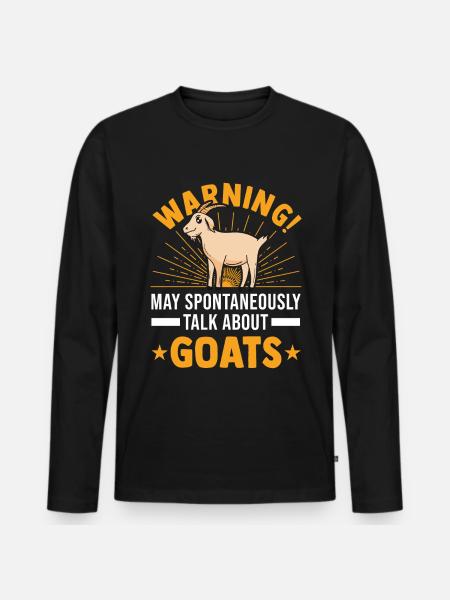 Ziege Ziegenhirte Geschenk - Männer Premium Bio Langarmshirt - Schwarz
