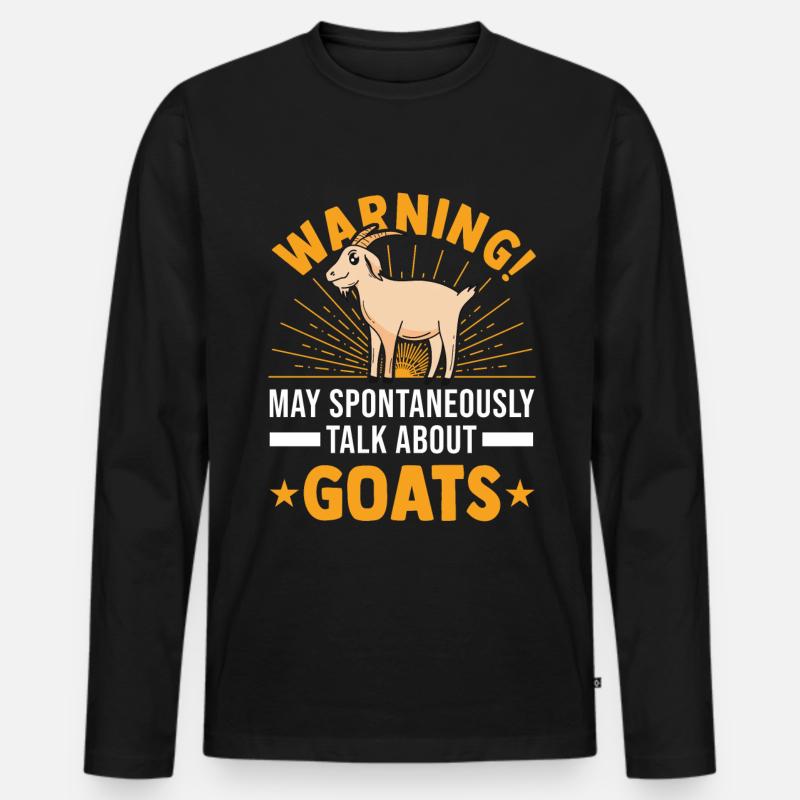 Ziege Ziegenhirte Geschenk - Männer Premium Bio Langarmshirt - Schwarz
