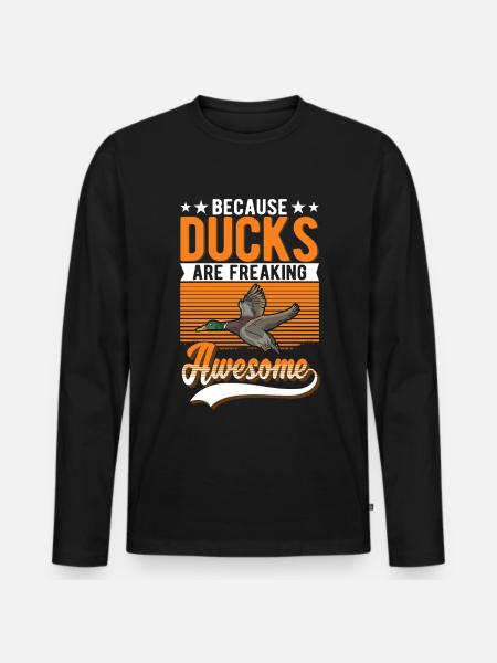 Ducks Gift Duck Breeders - Men's Premium Organic Long Sleeve Shirt - black