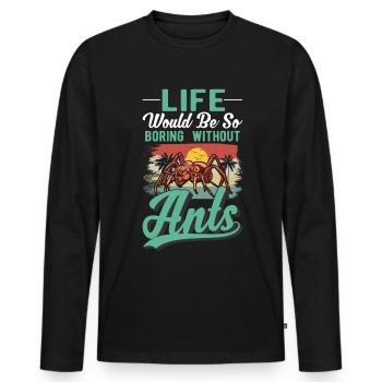 Ants Ant Farm Anthill Fire Ants - Men's Premium Organic Long Sleeve Shirt - black - Front - Nico (187cm)
