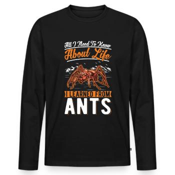 Ants Ant Farm Anthill Fire Ants - Men's Premium Organic Long Sleeve Shirt - black - Front - Nico (187cm)