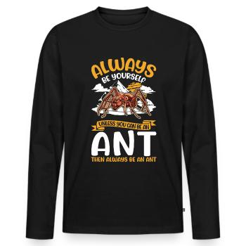 Ants Ant Farm Anthill Fire Ants - Men's Premium Organic Long Sleeve Shirt - black - Front - Nico (187cm)