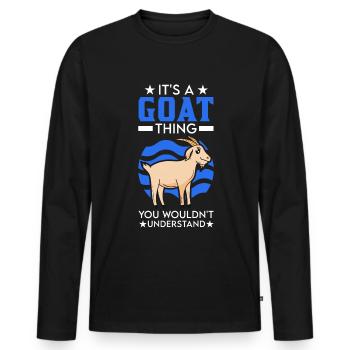 Das ist so ein Ziegen Ding Ziegenhirte - Männer Premium Bio Langarmshirt - Schwarz - Vorne - Nico (187cm)