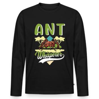 Ants Whisperer Anthill Ant Whisperer - Men's Premium Organic Long Sleeve Shirt - black - Front - Nico (187cm)