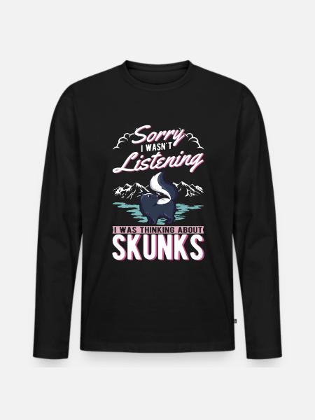 Stinktier Geschenk - Männer Premium Bio Langarmshirt - Schwarz