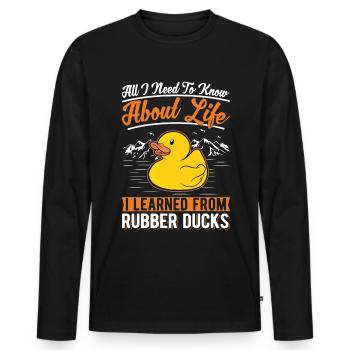 Rubber Duck Gift Rubber Duck Rubber Duck - T-shirt manches longues Premium bio Homme - noir - Devant - Nico (187cm)