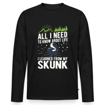 Skunk Spruch Stinktier - Männer Premium Bio Langarmshirt - Schwarz - Vorne - Nico (187cm)