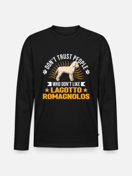 Lagotto Romagnolo Wasserhund - Männer Premium Bio Langarmshirt - Schwarz