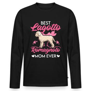 Meilleur(e) Lagotto Romagnolo Mama - T-shirt manches longues Premium bio Homme - noir - Devant - Nico (187cm)