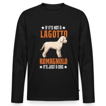 Lagotto Romagnolo Wasserhund - Männer Premium Bio Langarmshirt - Schwarz - Vorne - Nico (187cm)