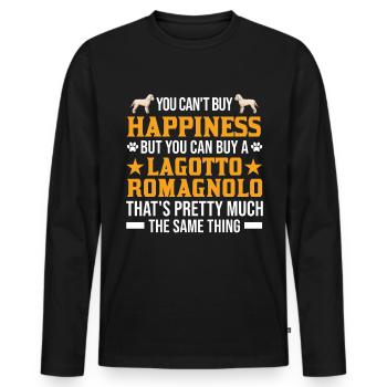 Lagotto Romagnolo Lucky Water Dog - T-shirt manches longues Premium bio Homme - noir - Devant - Nico (187cm)