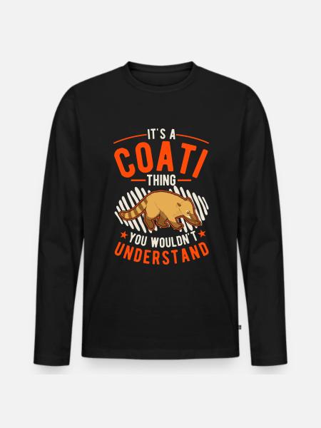 Coati Ding Proboscis Coati - T-shirt manches longues Premium bio Homme - noir