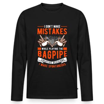 Cornemuse : des choix créatifs - T-shirt manches longues Premium bio Homme - noir - Devant - Nico (187cm)