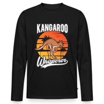 Kangaroo Whisperer Australia Kangaroo - Men's Premium Organic Long Sleeve Shirt - black - Front - Nico (187cm)