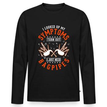 Cornemuses - T-shirt manches longues Premium bio Homme - noir - Devant - Nico (187cm)