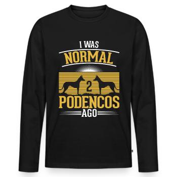 Podenco Spanischer Windhund Ibizan Hound - Männer Premium Bio Langarmshirt - Schwarz - Vorne - Nico (187cm)