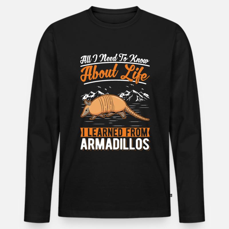 Armadillo Gift Armadillo - Men's Premium Organic Long Sleeve Shirt - black