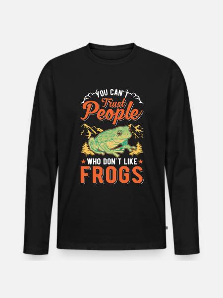 Frog Gift Tree Frog - Men's Premium Organic Long Sleeve Shirt - black