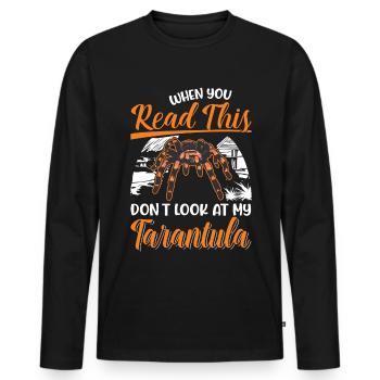 Tarantel Geschenk Spinne Tarantula - Männer Premium Bio Langarmshirt - Schwarz - Vorne - Nico (187cm)