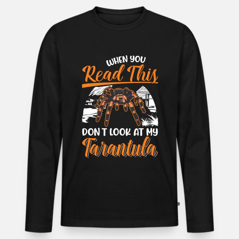 Tarantel Geschenk Spinne Tarantula - Männer Premium Bio Langarmshirt - Schwarz