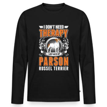 Parson Russell Terrier Therapy - Men's Premium Organic Long Sleeve Shirt - black - Front - Nico (187cm)